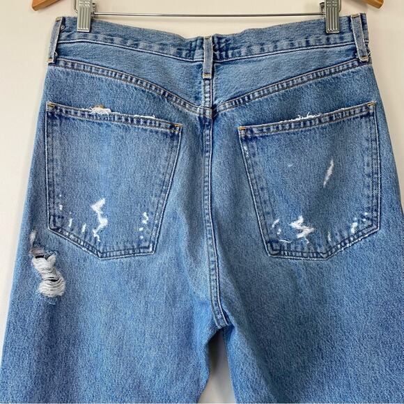 AGOLDE - 90's Mid Rise Loose Fit in Fall Out Distressed Jeans Size 29 - Picture 5 of 16